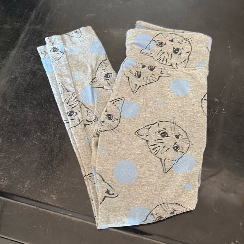 Gray cat leggings from Justice